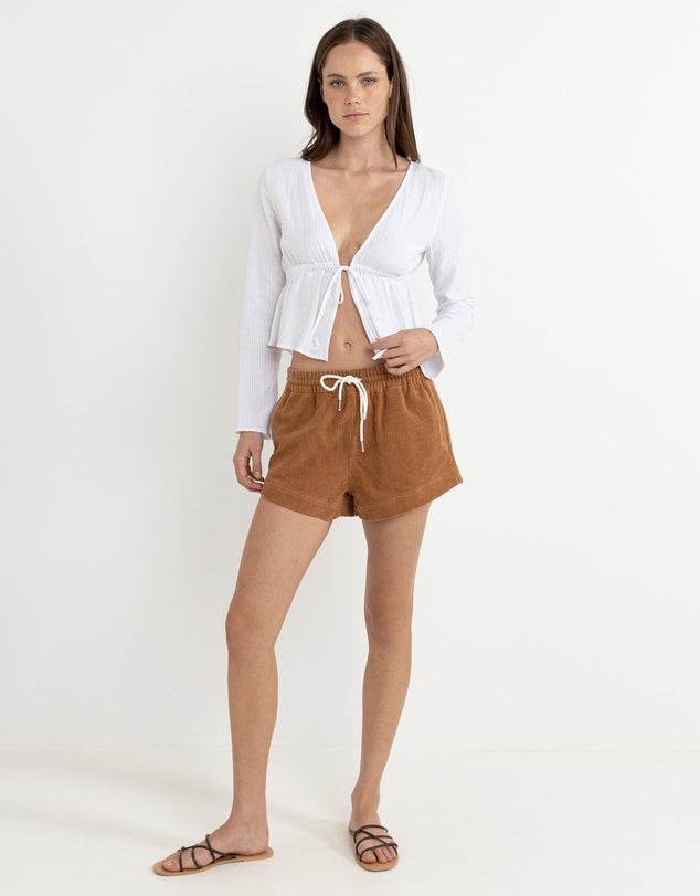 Rhythm Belle Tie Front Long Sleeve Top