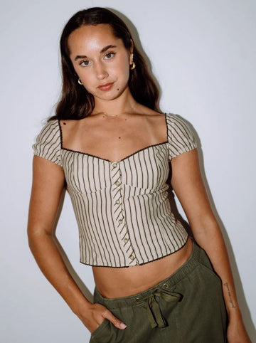 Rusty Sandy Button Up Top
