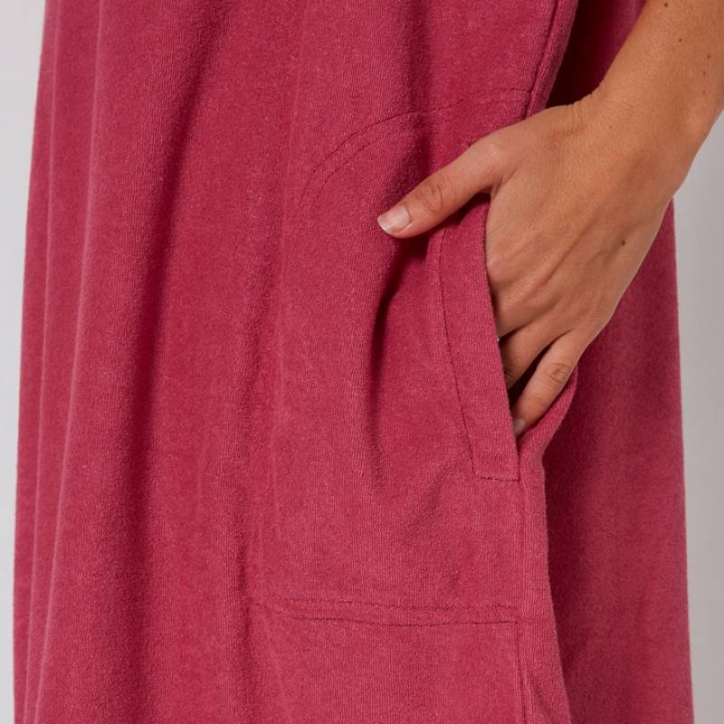 Ocean and Earth V-Neck Terry Poncho