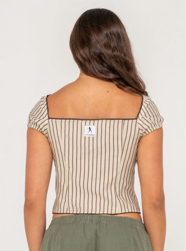 Rusty Sandy Button Up Top