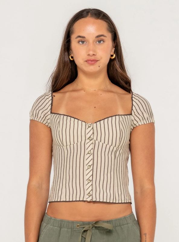 Rusty Sandy Button Up Top