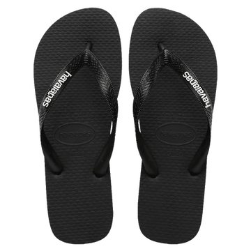 Havaiana Rubber Logo Black/White - Coastal Life Surf Supply CoHAVAIANAS