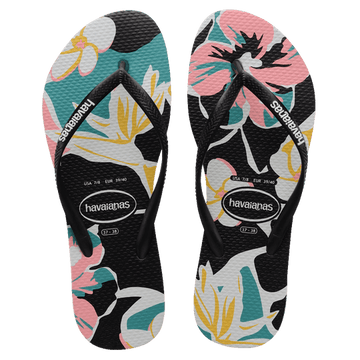 Havaiana Slim Print Floral Ladies Thongs - Coastal Life Surf Supply CoHAVAIANAS