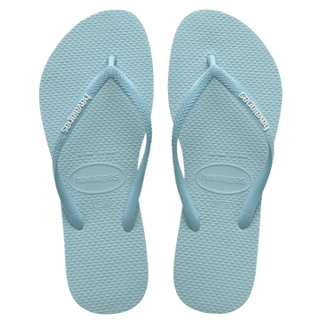 Havaiana Slim Rubber Logo Sky Blue Water Thongs - Coastal Life Surf Supply CoHAVAIANAS