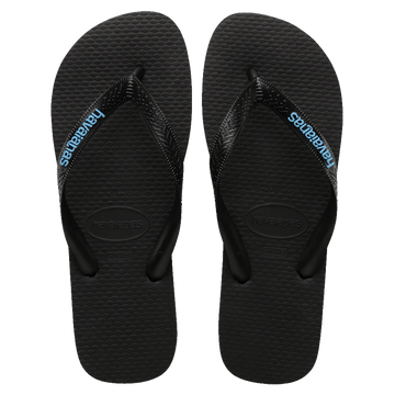 Havaianas Rubber Logo Black/Blue - Coastal Life Surf Supply CoHAVAIANAS