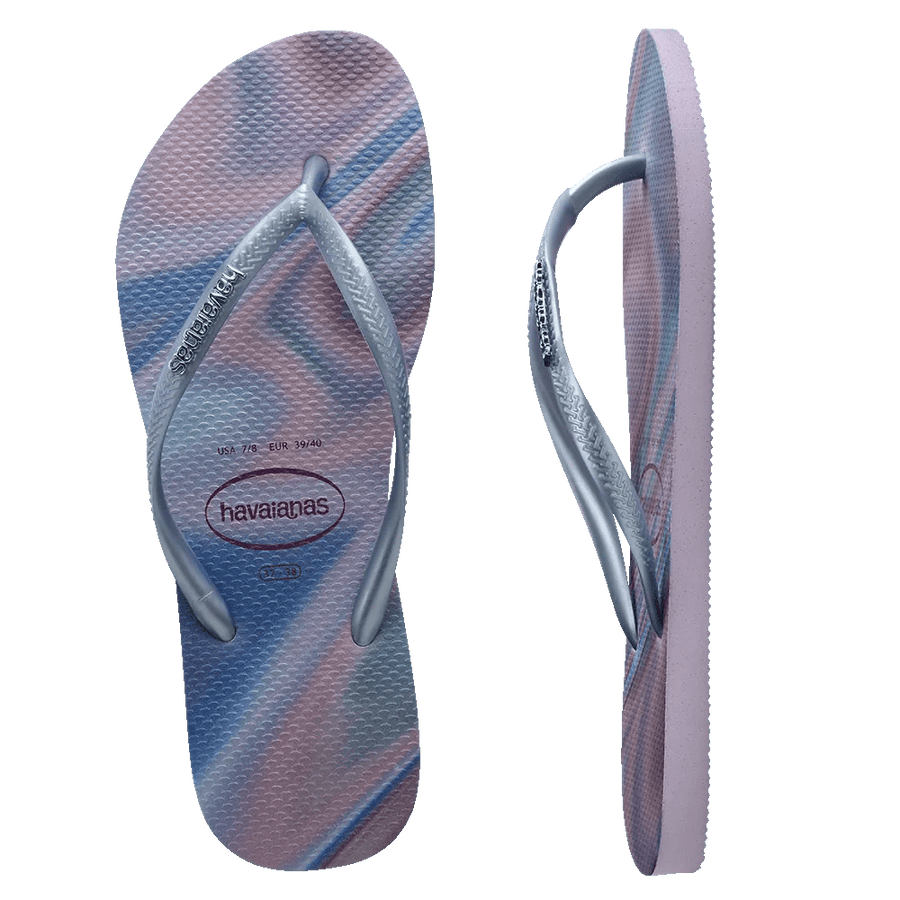 Havaianas Slim Metal Logo Iridescent Thongs - Coastal Life Surf Supply CoHAVAIANAS