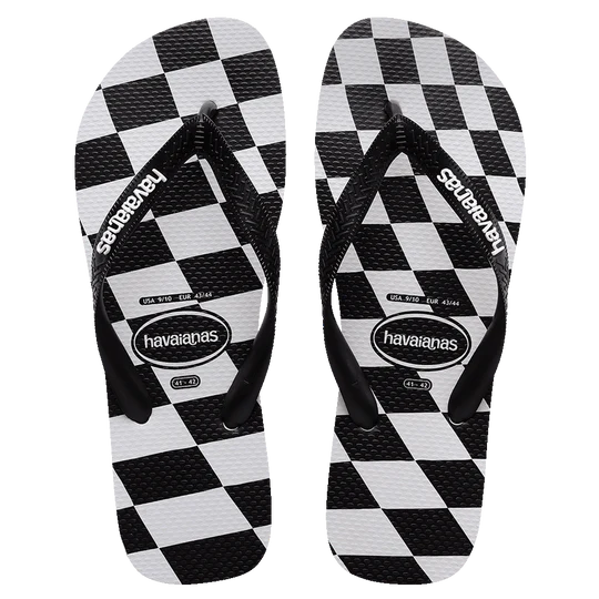 Havaianas Top Distorded Check Thongs- Black