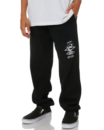 Ripcurl Search Logo Boys Trackpant- Black - Coastal Life Surf Supply CoRIPCURL