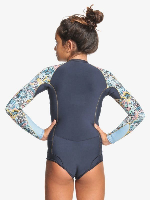 Roxy Girls 1mm Marine Bloom Front Zip Long Sleeve Springsuit Wetsuit - Coastal Life Surf Supply CoROXY