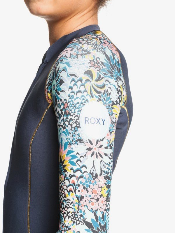 Roxy Girls 1mm Marine Bloom Front Zip Long Sleeve Springsuit Wetsuit - Coastal Life Surf Supply CoROXY