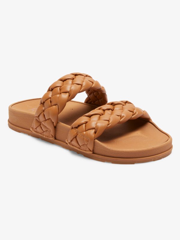 Roxy Slippy Braided Sandals - Tan 1 - Coastal Life Surf Supply CoROXY