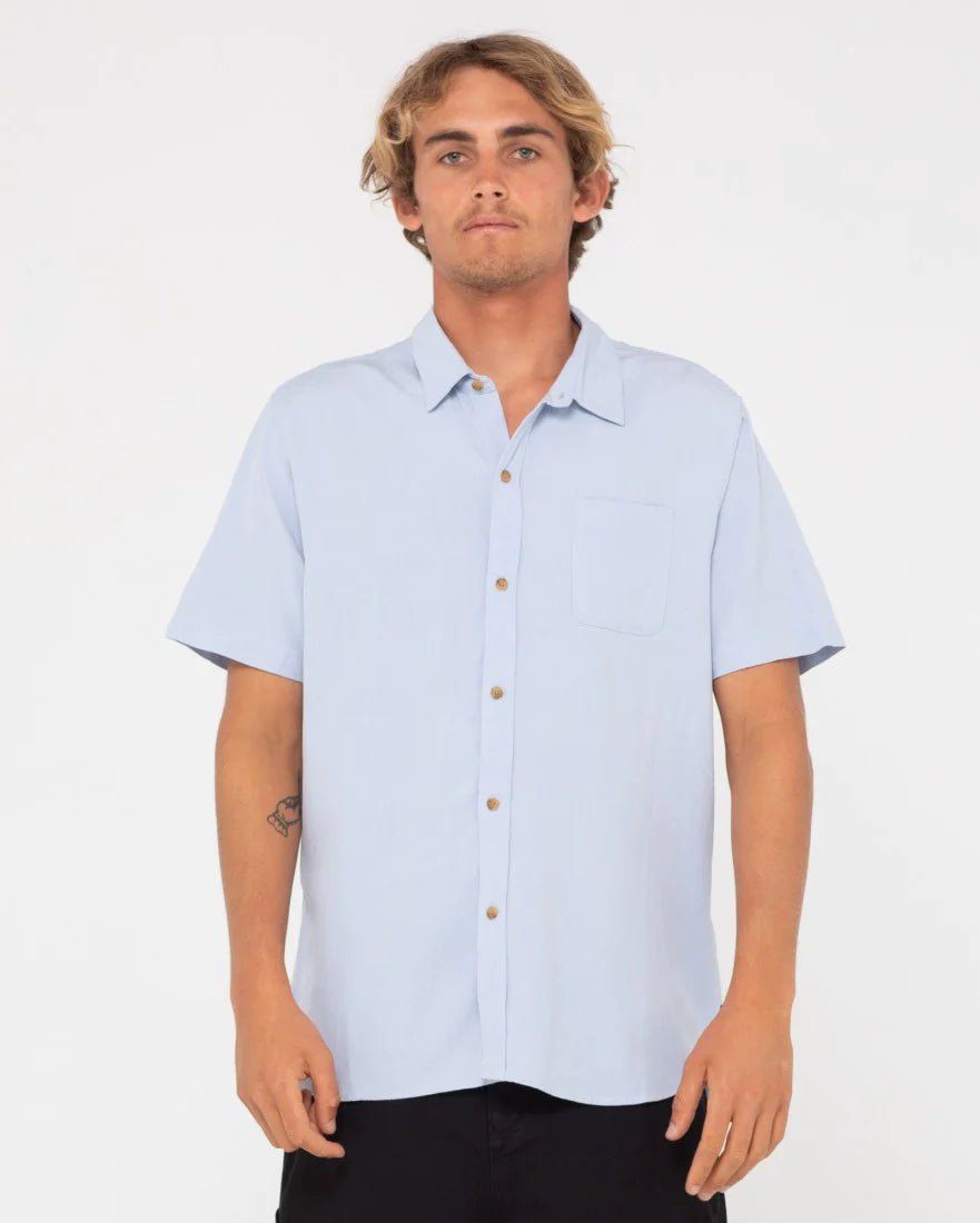 Rusty Overtone Short Sleeve Linen Shirt Boys - Coastal Life Surf Supply CoRUSTY